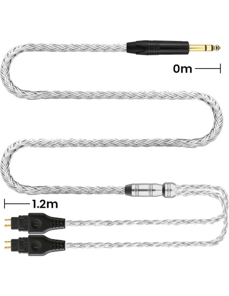 Cable de Reemplazo para Auriculares Sennheiser 1.2m 6.3mm