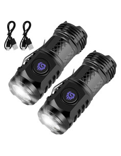 Mini Linterna LED YUECHENE 600mAh IPX4 5 Modos Compacta Negra