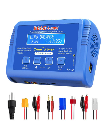 Cargador de Batería Balance Aorika B6AC 80W 6A para RC Cargador de Batería Balance Aorika B6AC 80W 6A para RC