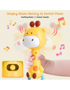 Sonajero Musical Jirafa Geniegoo para Bebés 6-18 Meses 2