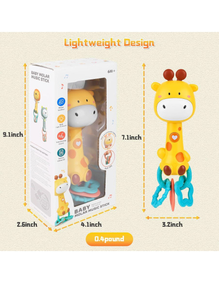 Sonajero Musical Jirafa Geniegoo para Bebés 6-18 Meses