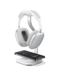 Soporte Premium para Auriculares Spigen Plata - Compatible con AirPods Max, Bose, Sony