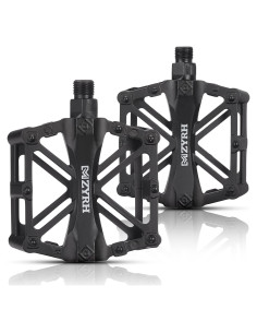 Pedales de Bicicleta KEMIMOTO MTB Planos Aluminio 9/16" Negro