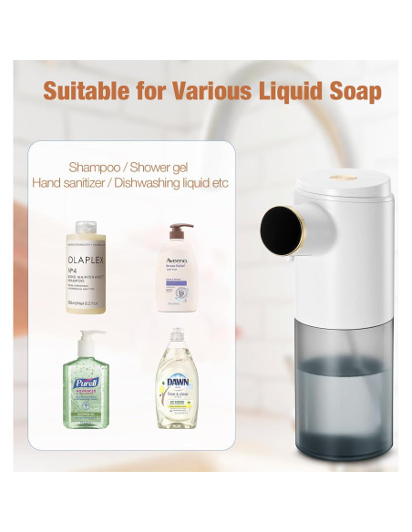 Paquete de 2 Dispensadores Automáticos de Jabón VZZNN Blanco