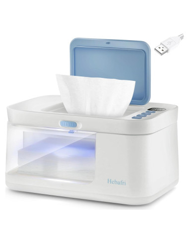 Calentador de Toallitas para Bebés Blanco 10 Niveles Temperatura