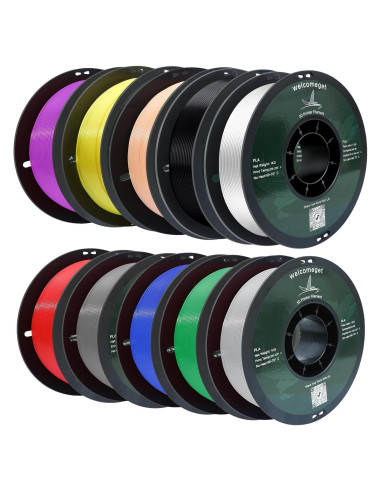 Filamento PLA 3D Welcomeget 10kg 1.75mm 10 colores