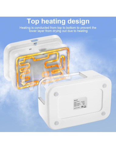 Calentador de Toallitas para Bebés Blanco 10 Niveles Temperatura