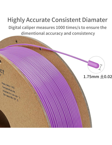 Filamento PLA 3D Welcomeget 10kg 1.75mm 10 colores