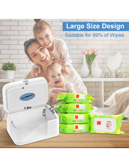 Calentador de Toallitas para Bebés Blanco 10 Niveles Temperatura