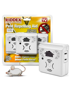 Riddex Sonic Plus Repelente Ultrasonico de Plagas - Paquete de 3