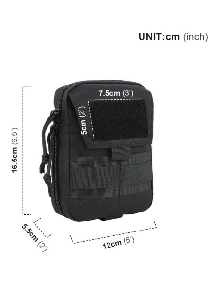 Bolsa Administrativa Molle EDC EXCELENTE ELITE SPANKER Negra