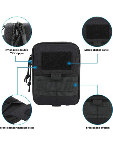 Bolsa Administrativa Molle EDC EXCELENTE ELITE SPANKER Negra