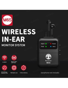 Sistema de Monitoreo In-Ear Inalámbrico JCANOL M6S 50m 2