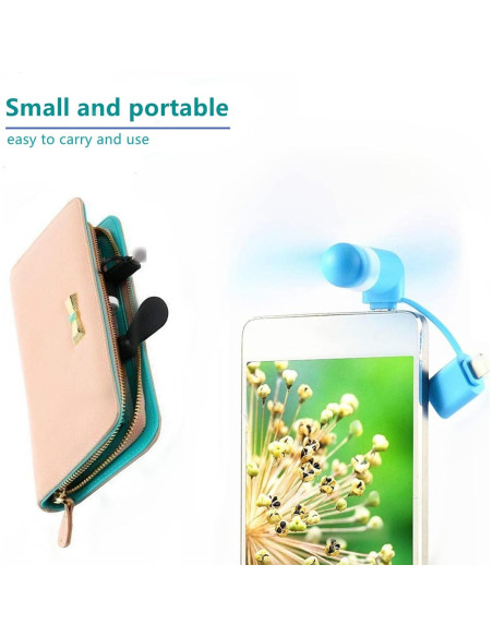 Ventilador Mini USB YUNLOVXEE para iPhone y Android - 6 Paquetes