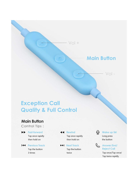 Auriculares Lightning PALOVUE NeoFlow Color Azul MFi Auriculares Lightning PALOVUE NeoFlow Color Azul MFi