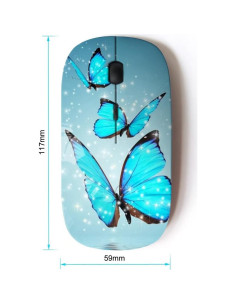 Ratón Inalámbrico Óptico KOOLmouse Azul Brillante 141g 2