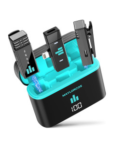 Micrófono Lavalier Inalámbrico FESTIVALCOS para iPhone/iPad, 32h Batería, 20m Alcance