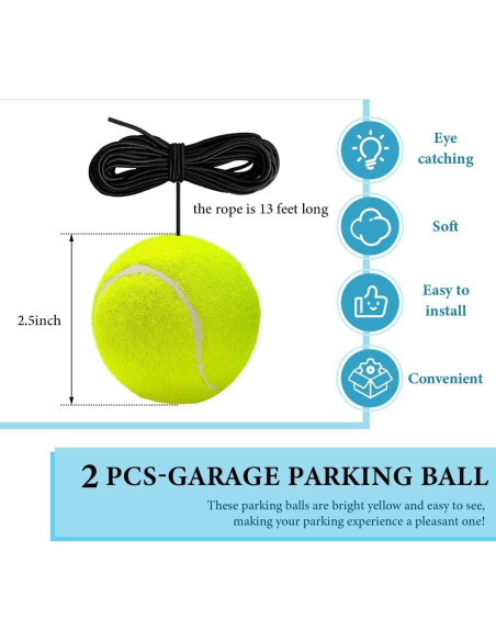 2PC Ayuda de Estacionamiento Rneswi con Pelotas de Tenis