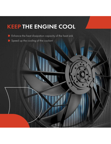 Ventilador de Refrigeración A-Premium para Toyota Prius 2016-2020