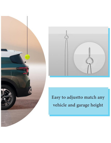 2PC Ayuda de Estacionamiento Rneswi con Pelotas de Tenis