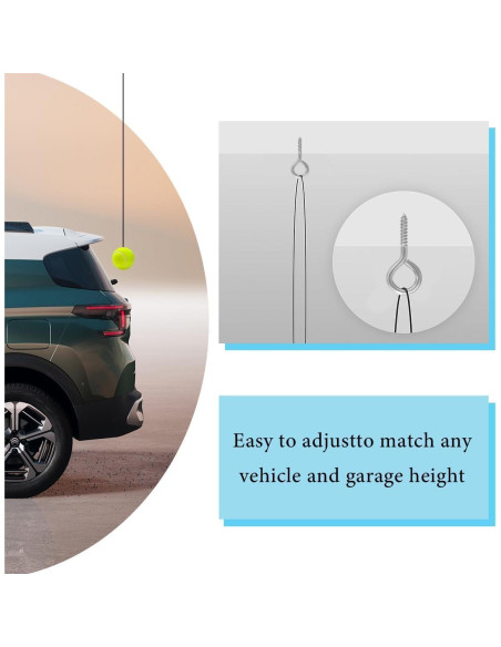 2PC Ayuda de Estacionamiento Rneswi con Pelotas de Tenis