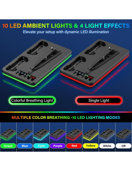 Soporte y Estación de Enfriamiento PS5 Slim DBEPANK con Carga Rápida