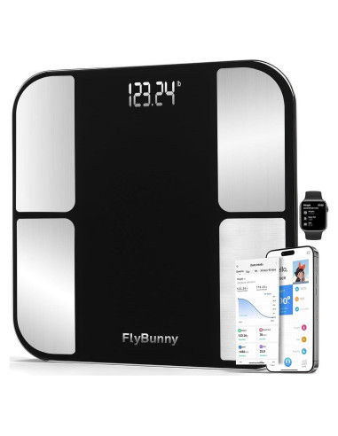 Escala Digital de Peso Corporal FlyBunny con BMI y Grasa