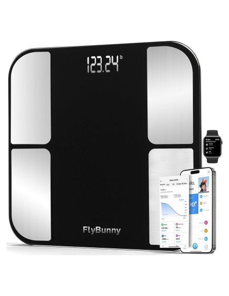 Escala Digital de Peso Corporal FlyBunny con BMI y Grasa