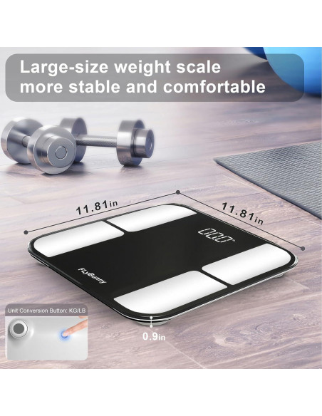 Escala Digital de Peso Corporal FlyBunny con BMI y Grasa
