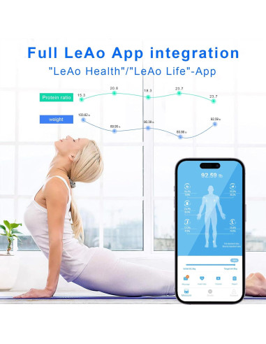 Escala Digital de Peso Corporal FlyBunny con BMI y Grasa