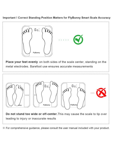 Escala Digital de Peso Corporal FlyBunny con BMI y Grasa
