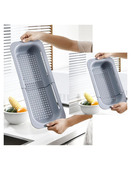 Colador Plegable NIWWIN Ajustable para Fregadero - Gris Colador Plegable NIWWIN Ajustable para Fregadero - Gris