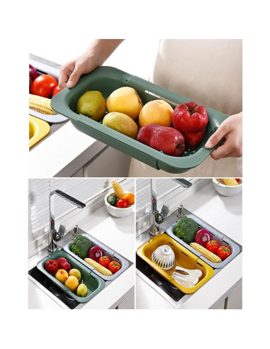 Colador Plegable NIWWIN Ajustable para Fregadero - Gris