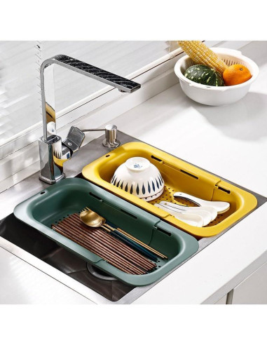 Colador Plegable NIWWIN Ajustable para Fregadero - Gris