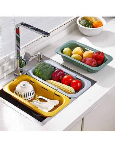 Colador Plegable NIWWIN Ajustable para Fregadero - Gris