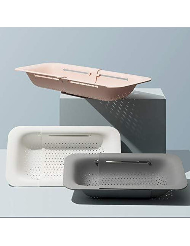 Colador Plegable NIWWIN Ajustable para Fregadero - Gris