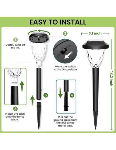 Luces Solares para Exteriores SUNCKET 8 Paquete IP44