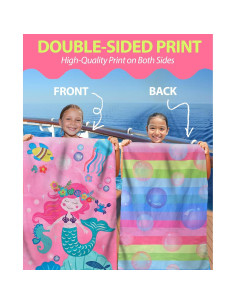 Toalla de Playa Microfibra MintiMango Sirena 152x76cm Secado Rápido 2