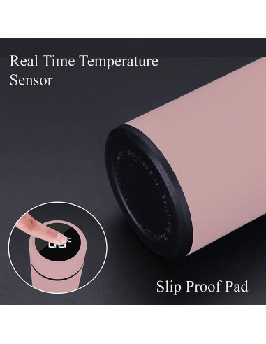 Taza de Viaje Rosa Ushopwedrop 500ml Acero Inoxidable Aislada