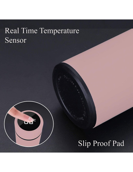 Taza de Viaje Rosa Ushopwedrop 500ml Acero Inoxidable Aislada