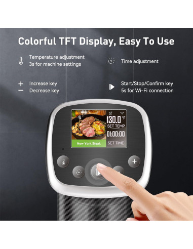 Cocinero Sous Vide KitchenBoss G322PT WiFi 1100W 20L Acero Inoxidable