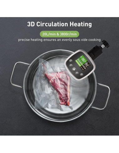 Cocinero Sous Vide KitchenBoss G322PT WiFi 1100W 20L Acero Inoxidable