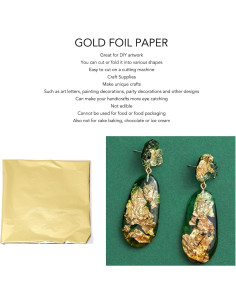 Papel de Foil Dorado Grande 100pcs para Manualidades DIY 2