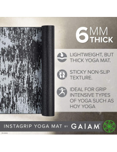 Colchoneta de Yoga Gaiam 6mm Antideslizante Obsidiana 2