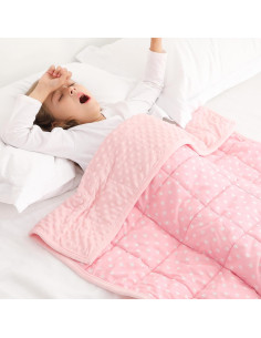 Manta con Peso Alomidds 91x122cm 1.36kg Estrella Rosa 2