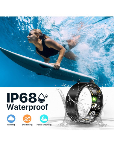 Anillo Inteligente de Fitness Kuinha SR2023 - Monitoreo Salud y Sueño