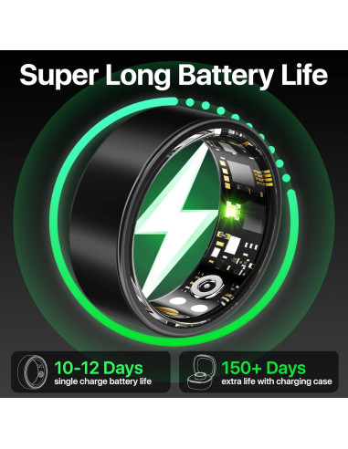 Anillo Inteligente de Fitness Kuinha SR2023 - Monitoreo Salud y Sueño