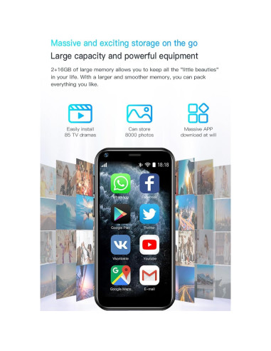 Smartphone Mini Sudroid XS11 Verde 2.5" Desbloqueado Niños