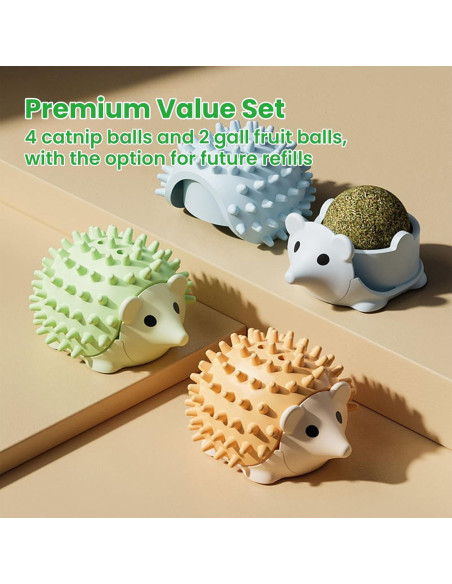 Juguetes de Hierba Gatera Petinstinct 3 Conchas 6 Bolas