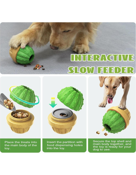 Juguete Interactivo para Perros DSUMD - Dispensador de Golosinas Verde